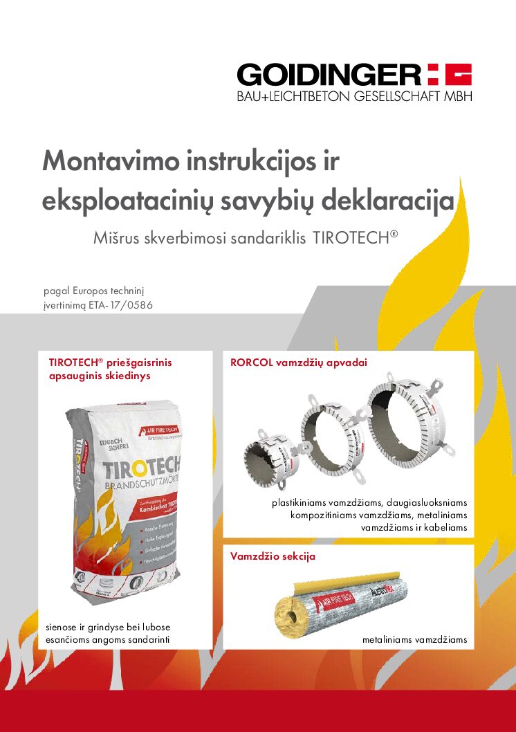 TIROTECH Mišrus skverbimosi sandariklis – Montavimo instrukcijos – lietuviškai (10,00 MB)